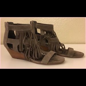 Steve Madden “Amaaya “ fringe wedge sandals